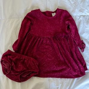 Burgundy Dress with Bloomers | Carters | 9 Months